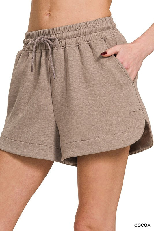 Alaina's Scuba Elastic Waistband Shorts