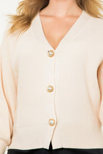 Classic Pearl Vneck Cardigan