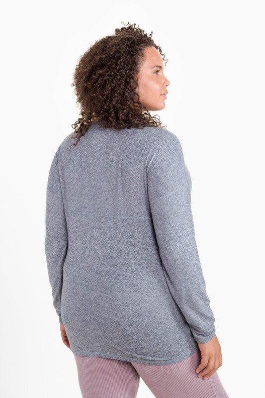 Soft and Cozy Brushed Crew Neck LS Top