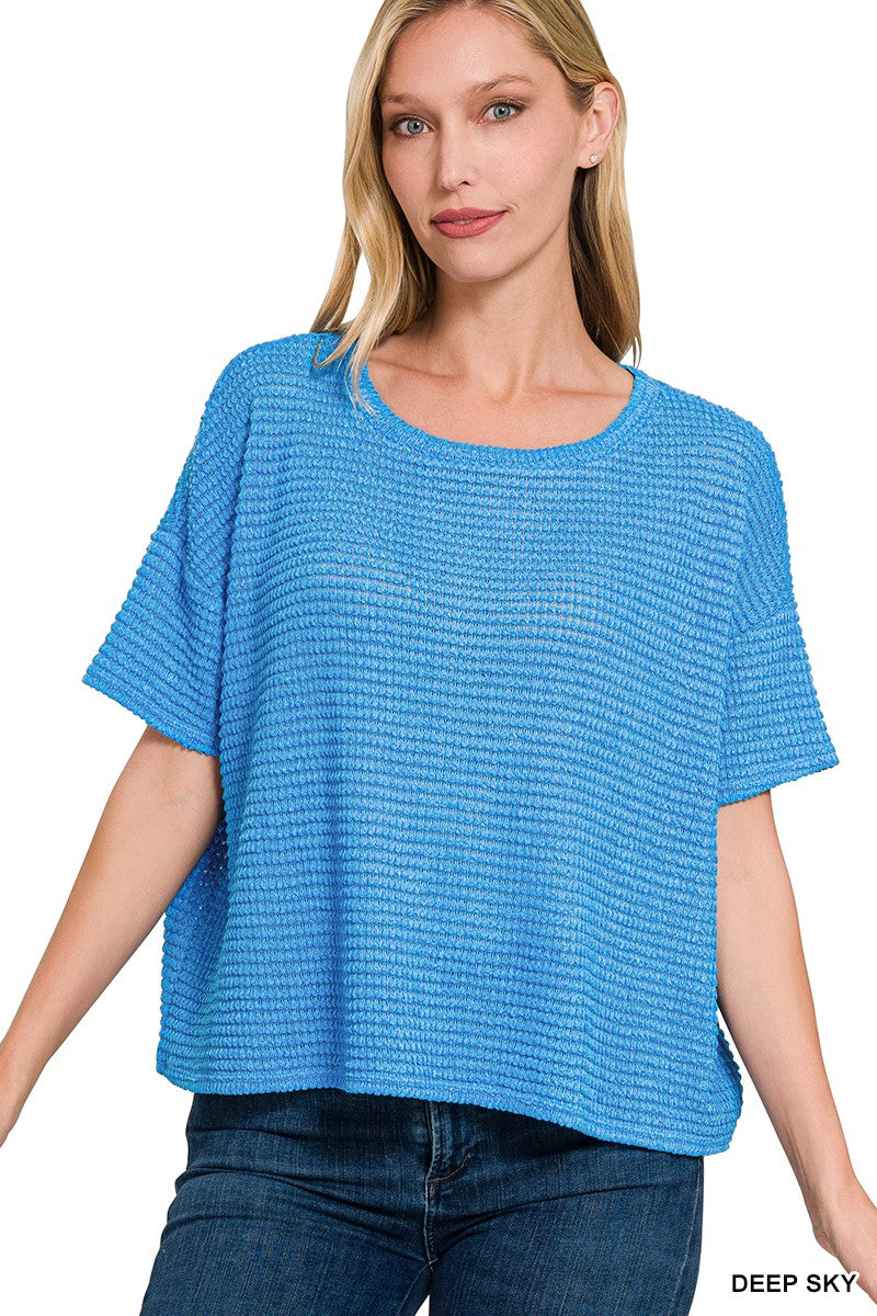 Jane's Drop Shoulder Jacquard Sweater