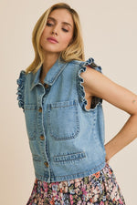 Remi’s Ruffle Denim Vest