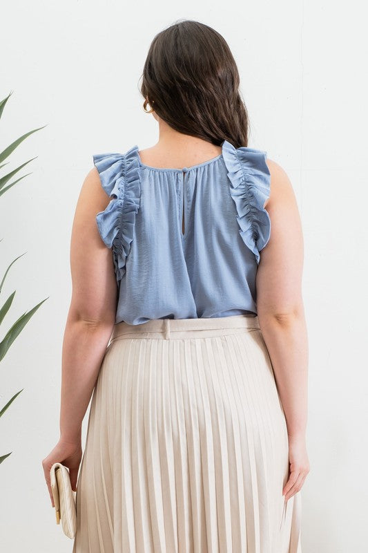 Light and Airy Spring Ruffled Tank