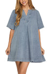 Out West Sleeved Denim Dress