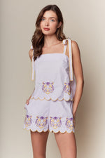 Game Day Tiger Spirit Embroidered Top