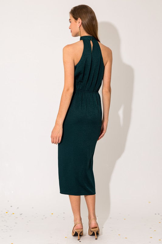 Event Ready Halter Midi Dress