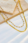 Gold and Pearl Layered Necklace