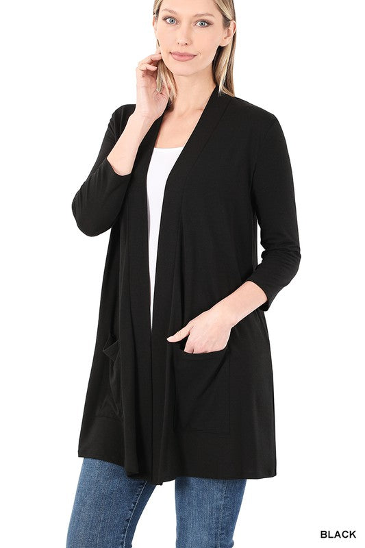 Slouchy Pocket Open Cardigan