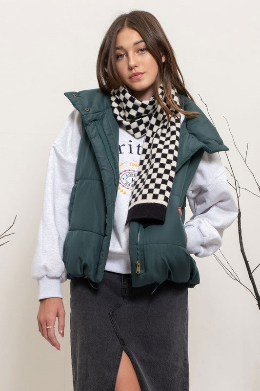 Solid Puffer Vest