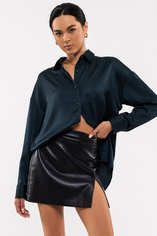 Only With You Satin Blouse