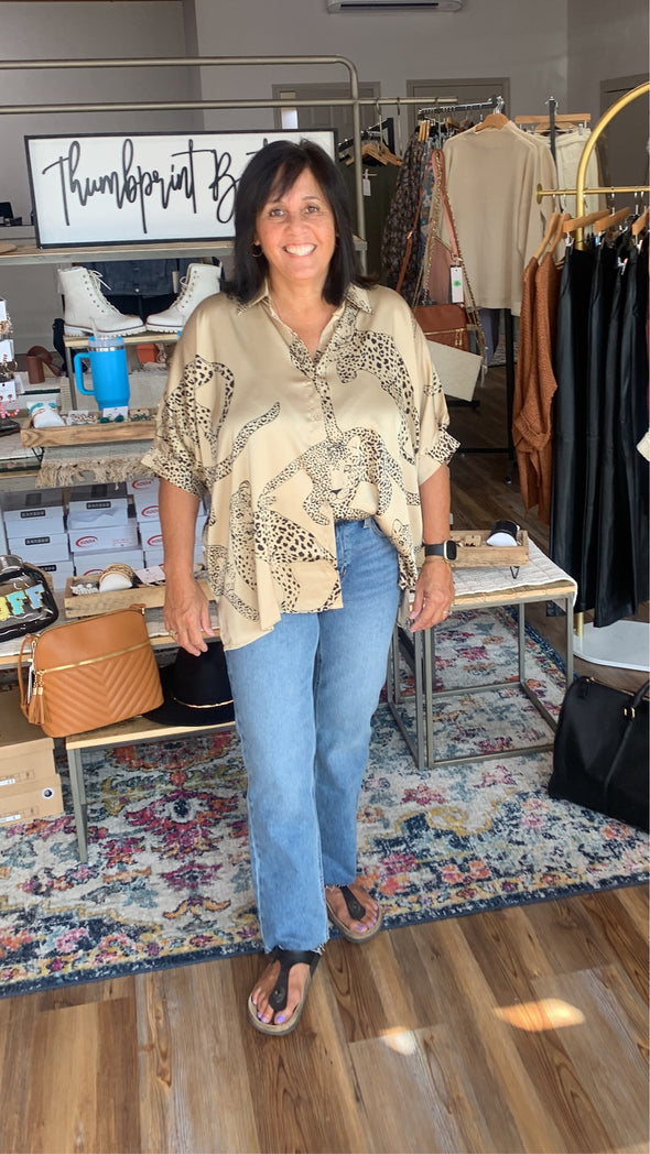 Leo Satin Dolman Top