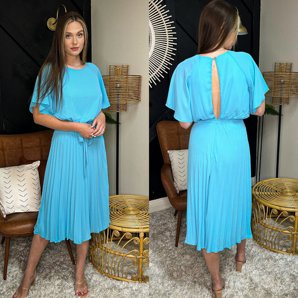 Into the Blue Midi Dress