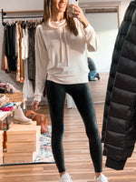 Brushed Cowl Neck Lounge Pullover
