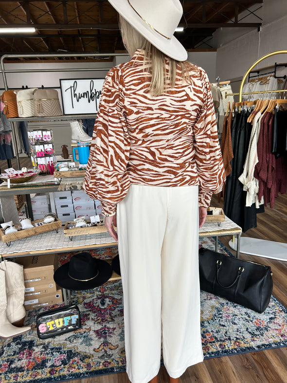 Tiger Time Long Sleeve Blouse