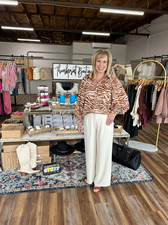 Tiger Time Long Sleeve Blouse