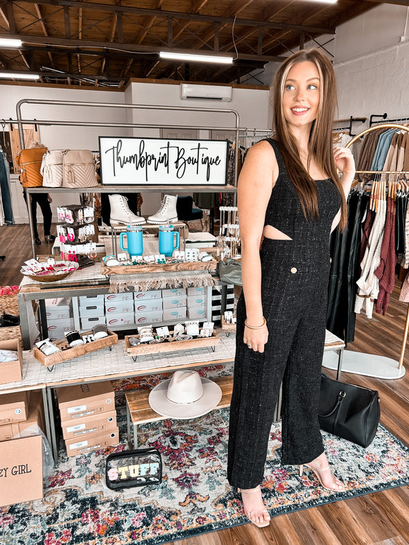 A Night Out Tweed Jumpsuit