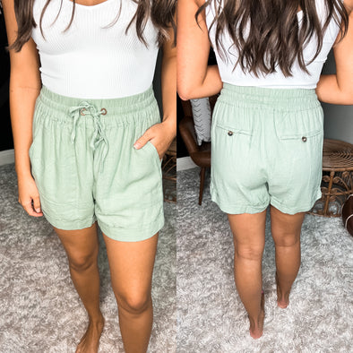Linen Drawstring Shorts