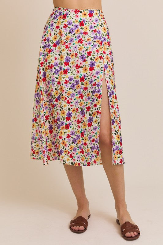 Penny's Floral Midi Skirt