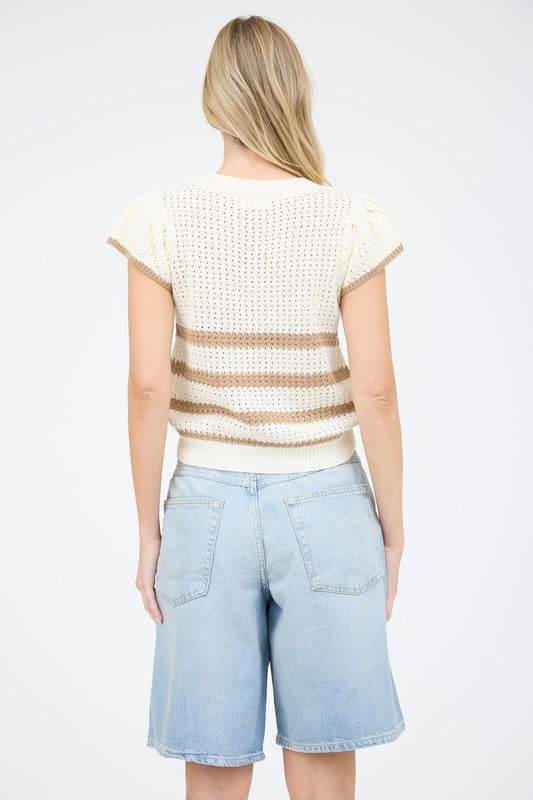 Connie's Crochet Knit Top