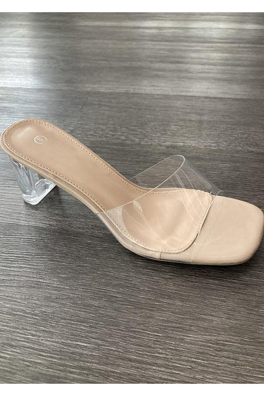 Slip-on Clear Heel