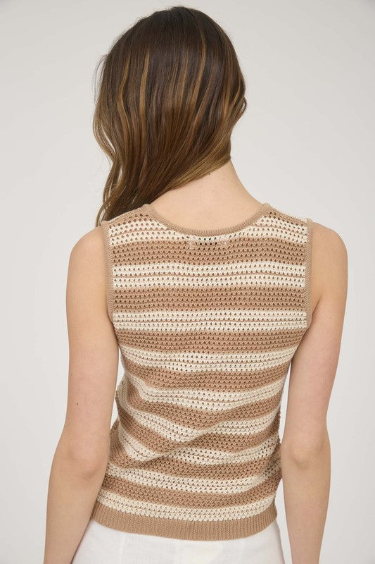 Fran's Front Tie Crochet Pullover