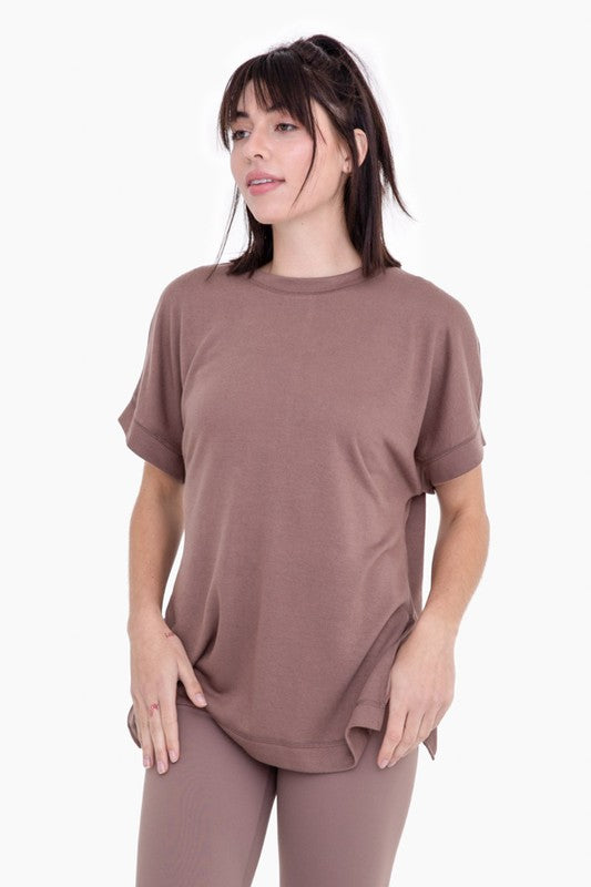 Short Sleeve Top with Side Slits