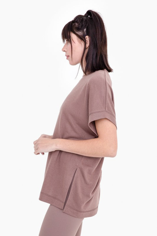 Short Sleeve Top with Side Slits