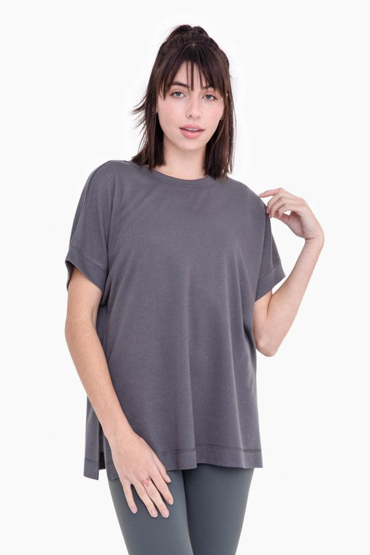 Short Sleeve Top with Side Slits