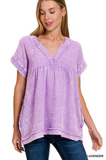 Elise's Double Gauze Raw Edge Shirt