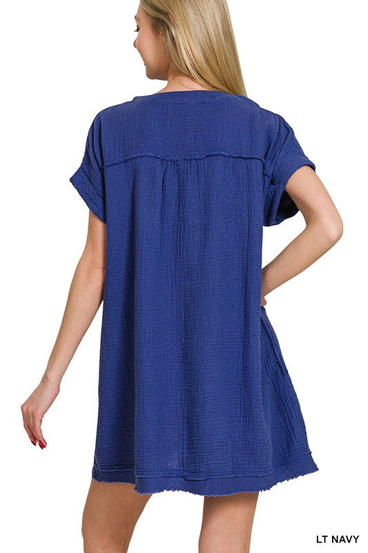 Victoria's V-Neck Double Gauze Dress