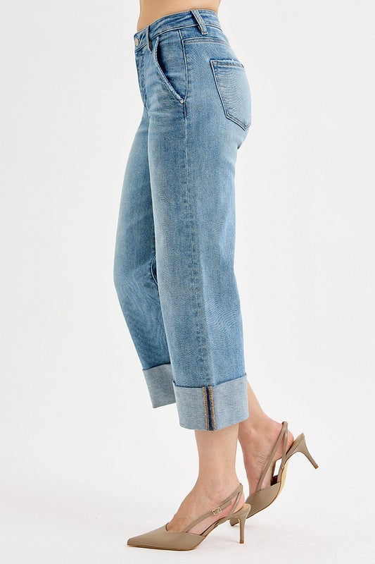 The Leah Tummy Control Cuff Denim