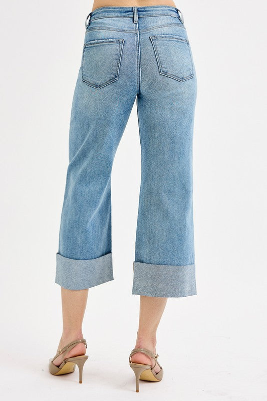 The Leah Tummy Control Cuff Denim