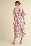Morgan's Multicolor Print Tiered Midi Dress