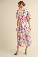 Morgan's Multicolor Print Tiered Midi Dress