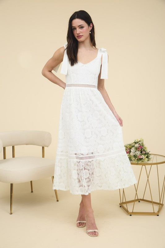 As You Please Lace Maxi Dress