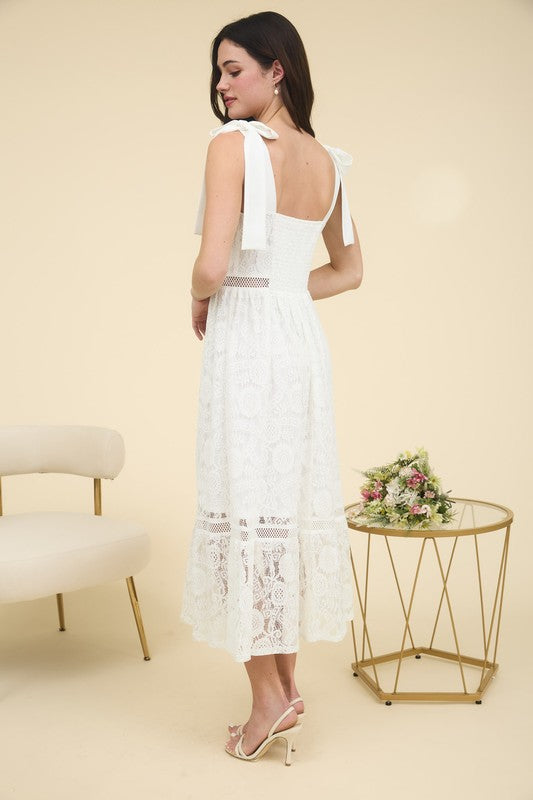 As You Please Lace Maxi Dress