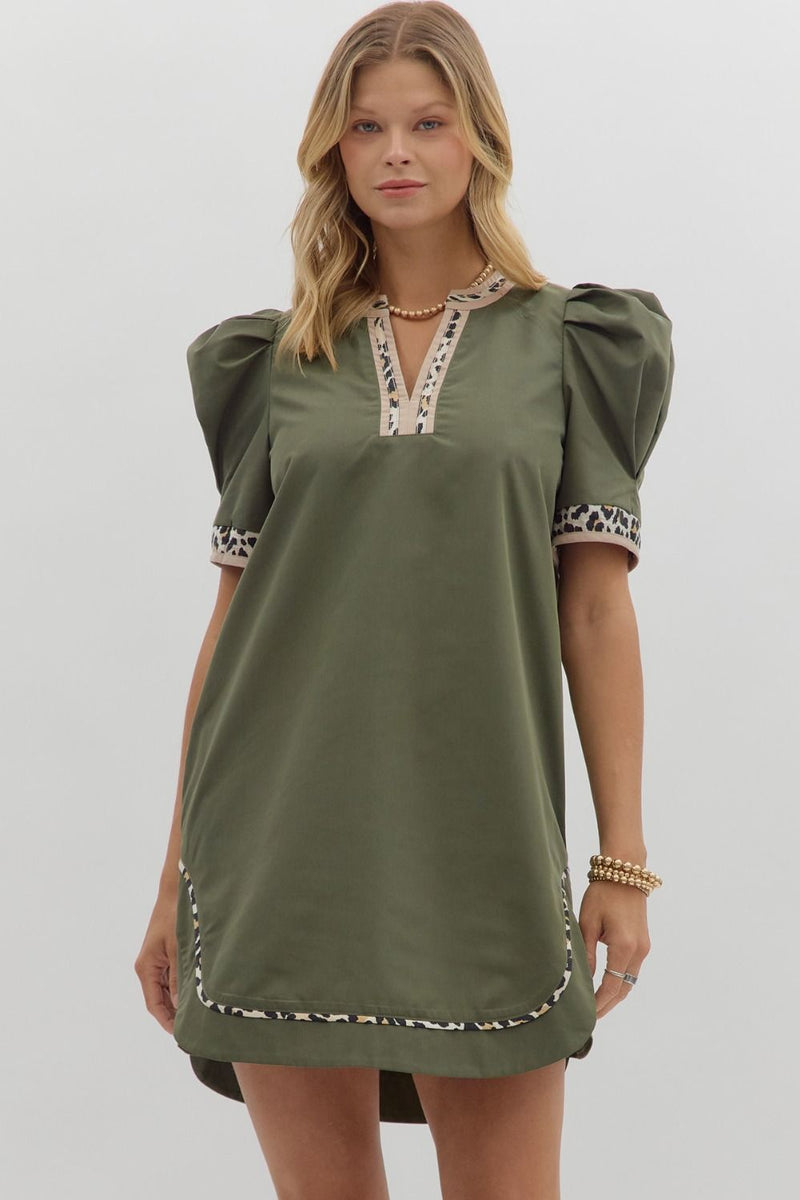 Wild Love Puff Sleeved Dress