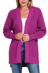 Eyelet Open Cardigan Sweater