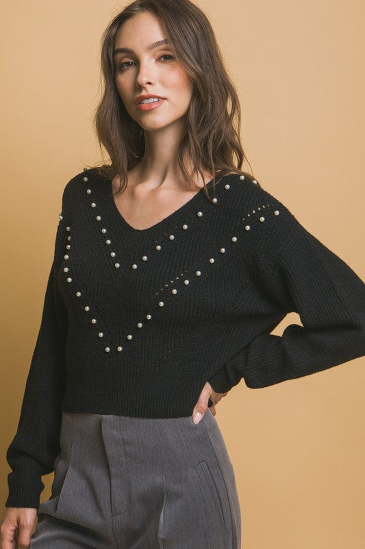 Dream Big Pearl Detail Sweater
