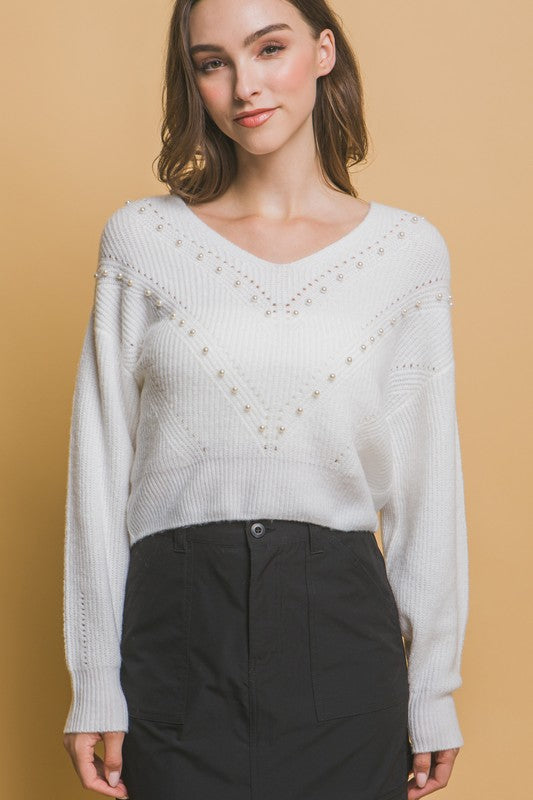 Dream Big Pearl Detail Sweater