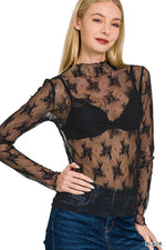 Lacy's Lace Long Sleeve Layering Top