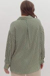 Festive Satin Button Top