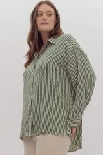 Festive Satin Button Top