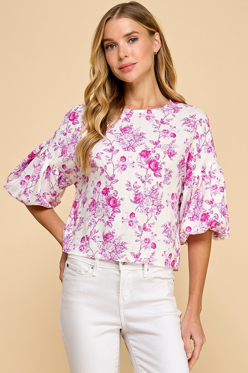 Darling Days Floral Print Blouse