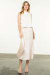Joyful Classic Cream Pleated Dress