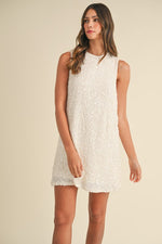 Holiday Classic Sequins Bow Detail Dress