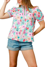 Farrah's High Collar Blouse