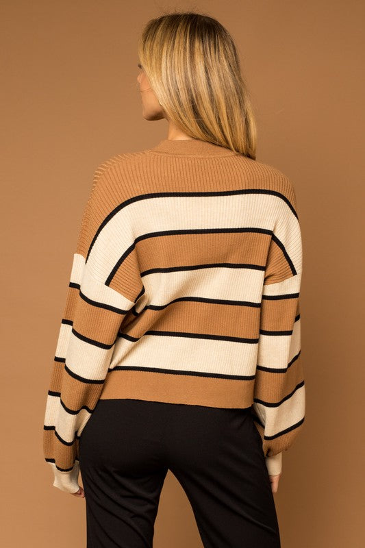 Stripes and Stretchy Ribbed Sweater