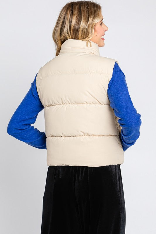 Solid Puffer Vest