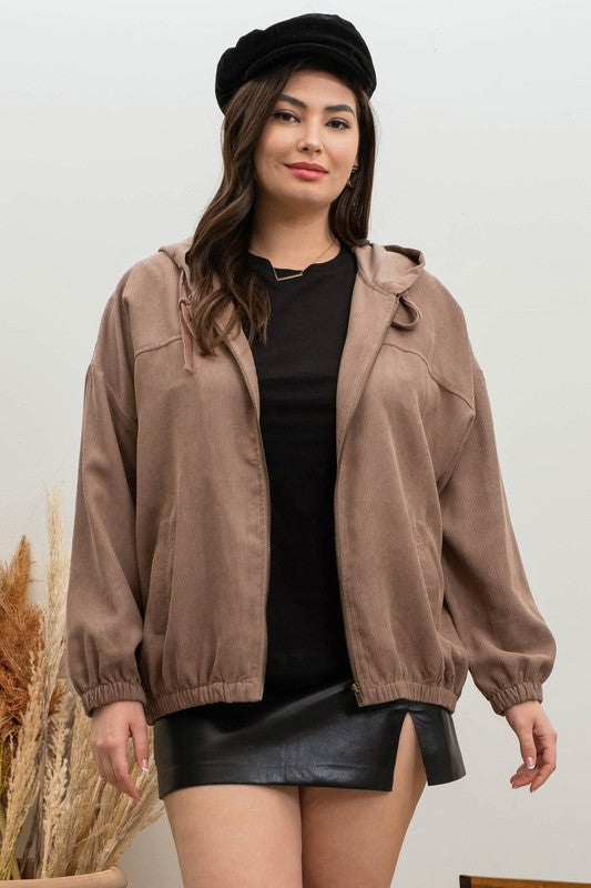 Corduroy Zip Up Jacket