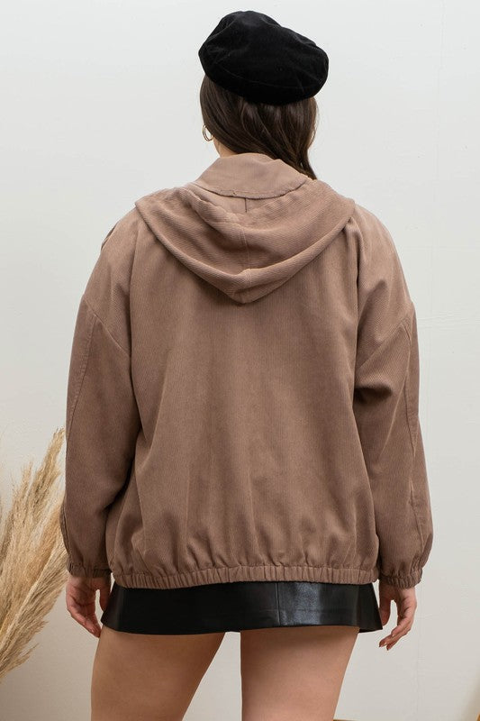 Corduroy Zip Up Jacket